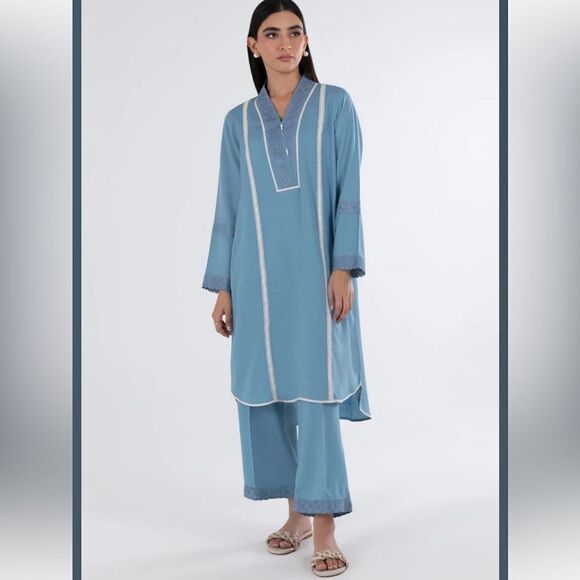 SANA SAFINAZ PAKISTANI DESIGNER DRESS 2 PIECE READY MADE - Picture 5 of 5